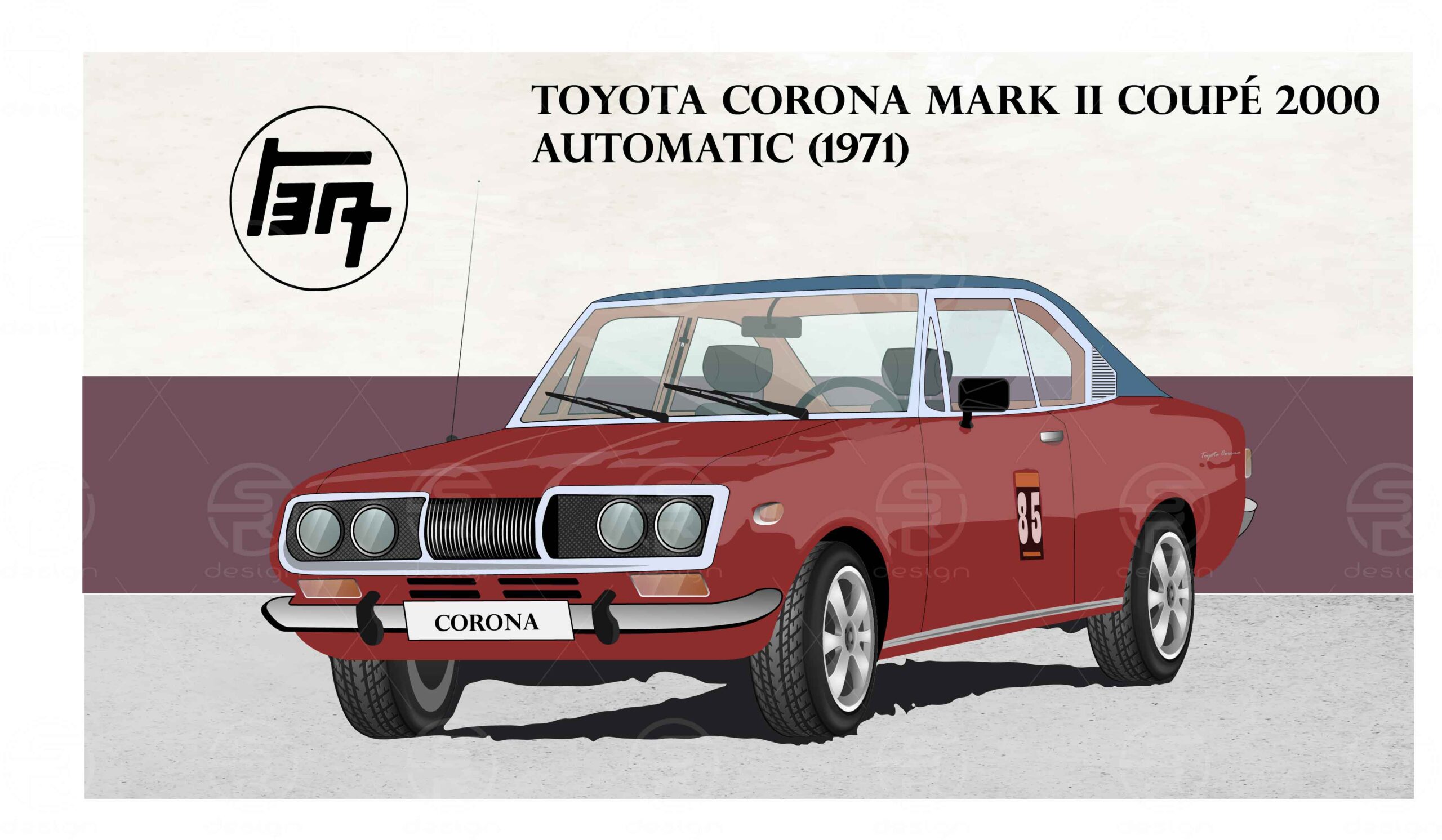 Autó Illusztráció (Toyota Corona)