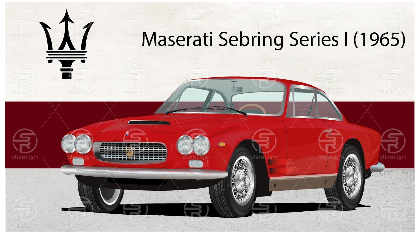 Autó illusztráció (Maserati Sebring)